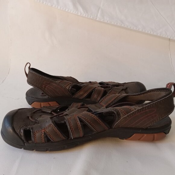 Ozark Trail Men's Brown Close Toe Sandals Adjustable Cross Strap Sz US 10 - Picture 8 of 13